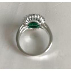 Ring met Groene Steen maat 18, NIEUW! GRATIS VERZENDEN!