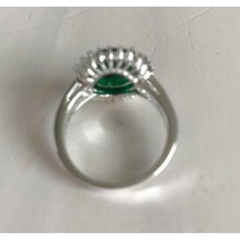 Ring met Groene Steen maat 18, NIEUW! GRATIS VERZENDEN!