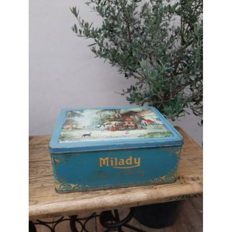 Engelse brocante toffee blik