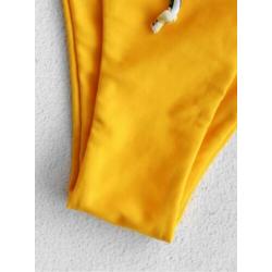 ZAFUL Sunflower Criss Cross Bikini Set - S