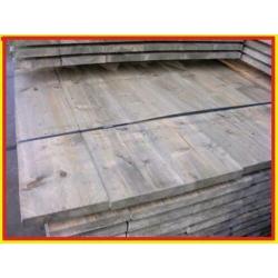 Oude look steigerplanken en steigerhout in een oud jasje gre