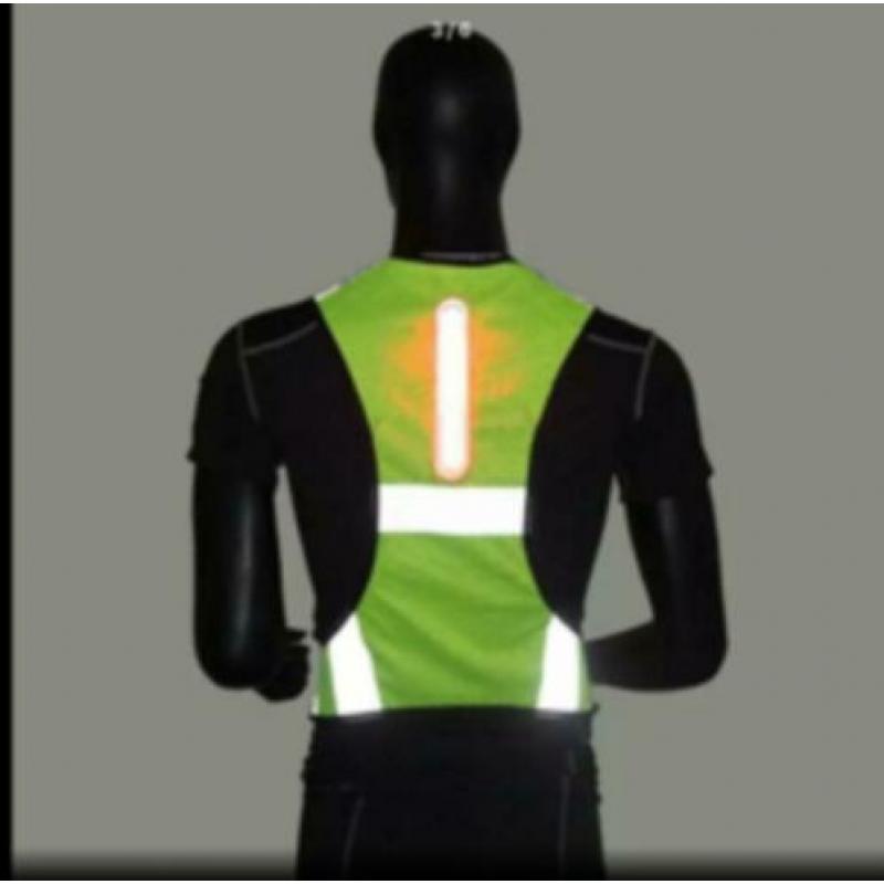 NIEUW!! Reflecterend veiligheidsvest met ledverlichting.