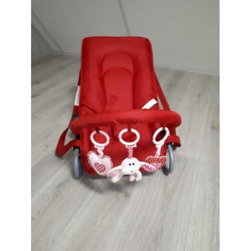 Wipstoel rood, praktisch nieuw!