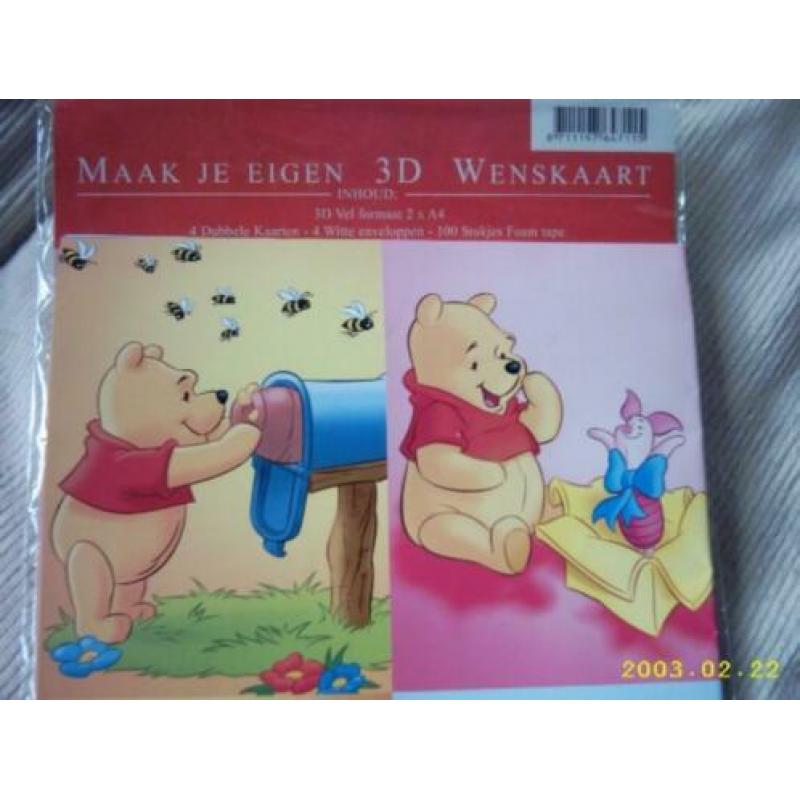 maak je eigen 3D wenskaart ( Winnie de Poeh )