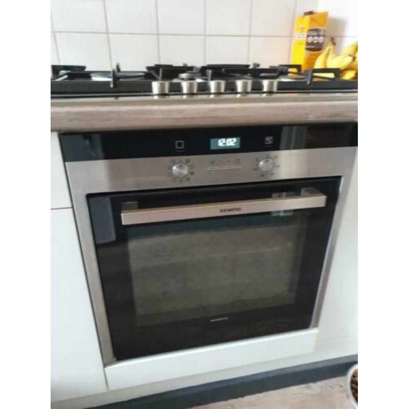 Siemens studioline inbouw oven en 5pits gasstel