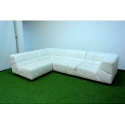 ??ZGAN! fraaie witte leren Topform design hoekbank