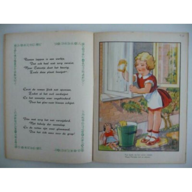 oud kinderboekje -MEISJESBOEK- dichtvorm en met illustraties