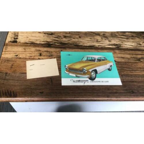 Wartburg folder met prijslijst