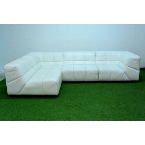 ??ZGAN! fraaie witte leren Topform design hoekbank