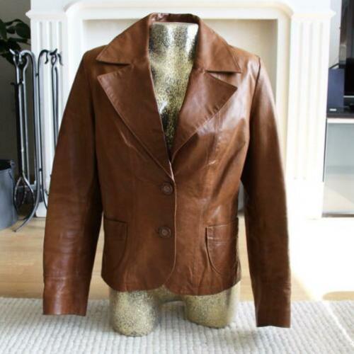 Leren Zoï Dames Jas (M) winterjas