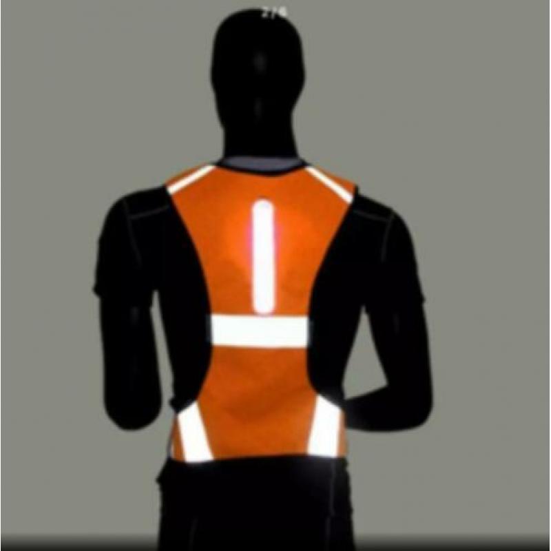 NIEUW!! Reflecterend veiligheidsvest met ledverlichting.