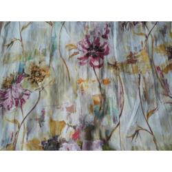 linnen vintage look gordijnen 5.20 br 270 hoog roze geel