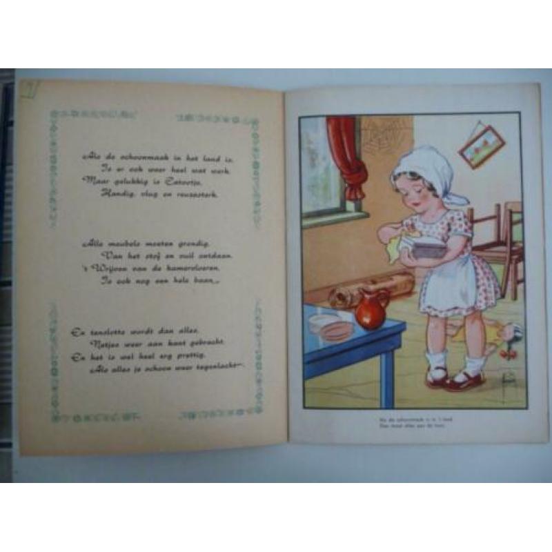 oud kinderboekje -MEISJESBOEK- dichtvorm en met illustraties