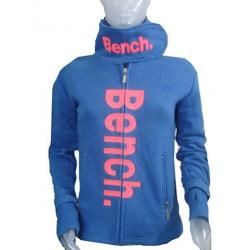 BENCH sweatvest blauw hoge kraag mt S