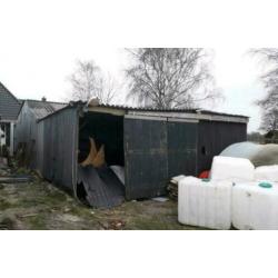 schuur garage 6x9, 4x6 en 4,5x9 120 m2 garagedeur schuifdeur