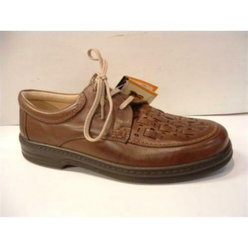 Bruin leren veterschoen 44