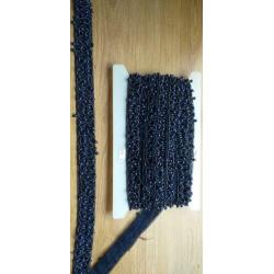 Donker blauw/ richting paars kant met kraaltjes 5 meter