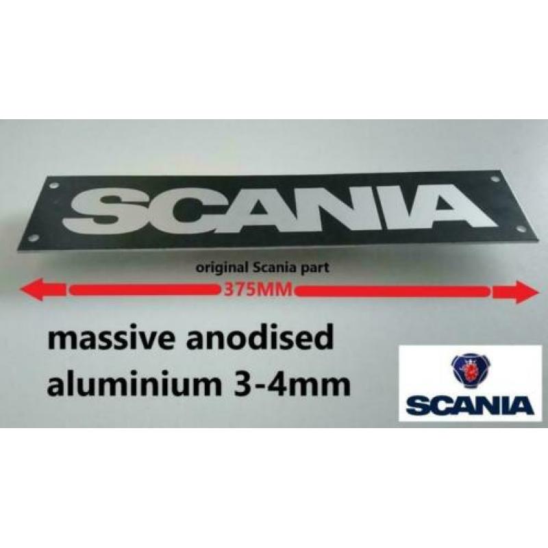Origineel Scania embleem / logo / merkplaat 375mm x 75mm