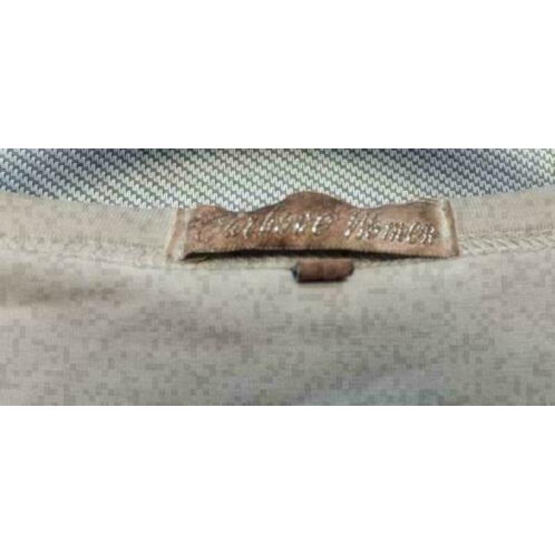 CARBONE woman lever/grijs blouse mt L