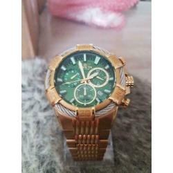 Invicta New style Bolt #25869 51mm goud met groen nieuw