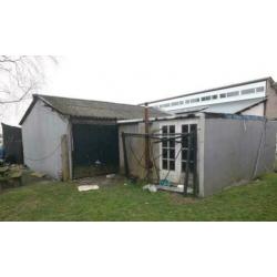 schuur garage 6x9, 4x6 en 4,5x9 120 m2 garagedeur schuifdeur