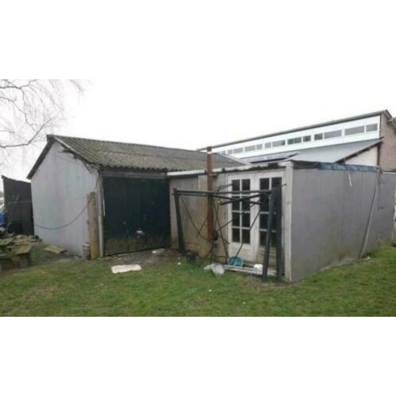 schuur garage 6x9, 4x6 en 4,5x9 120 m2 garagedeur schuifdeur