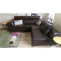 Leolux 3-zits bank + loungebank; Howlazy
