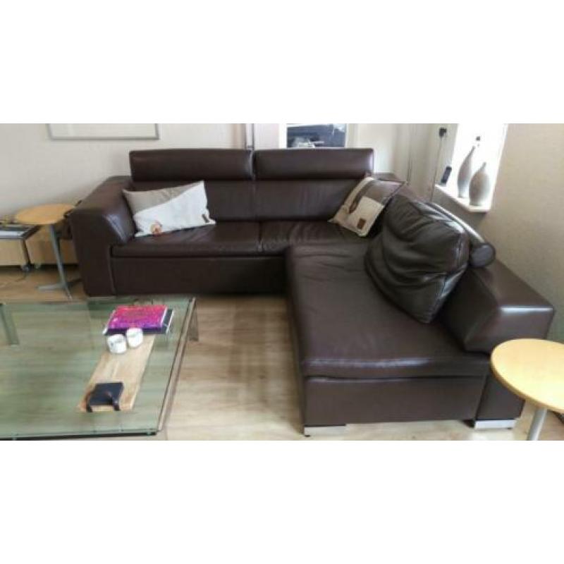 Leolux 3-zits bank + loungebank; Howlazy