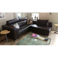 Leolux 3-zits bank + loungebank; Howlazy