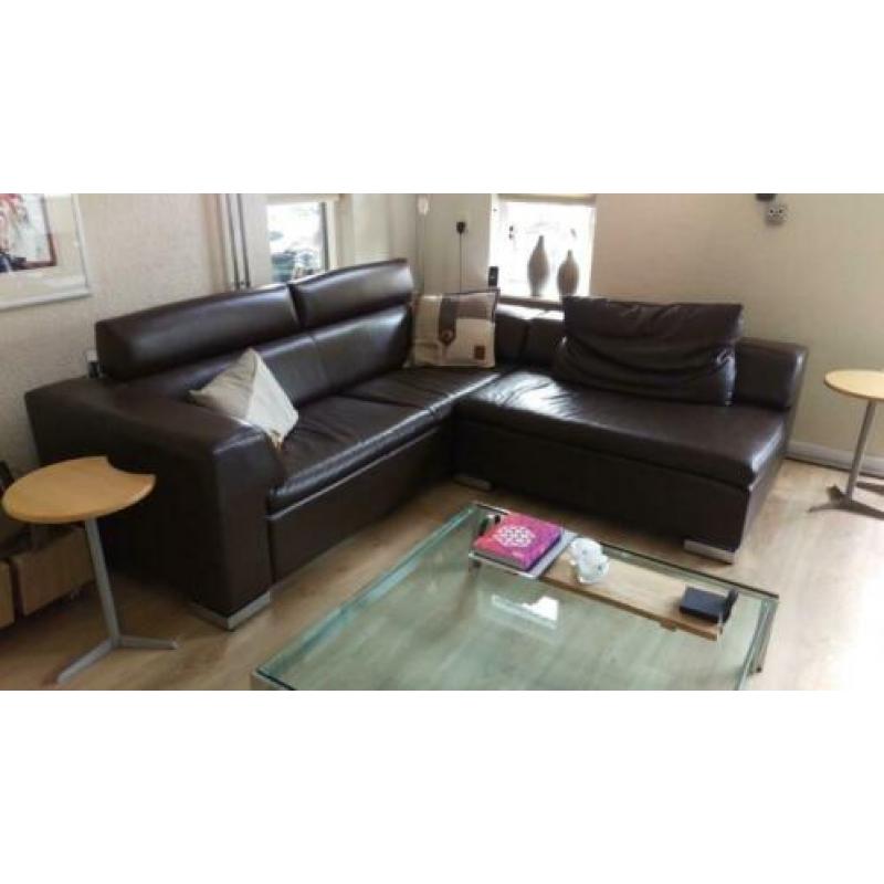 Leolux 3-zits bank + loungebank; Howlazy