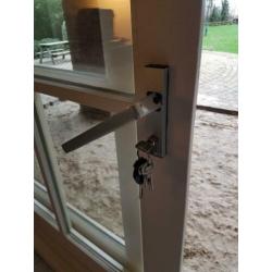 Hardhouten schuifpui B220 H250 dubbel glas