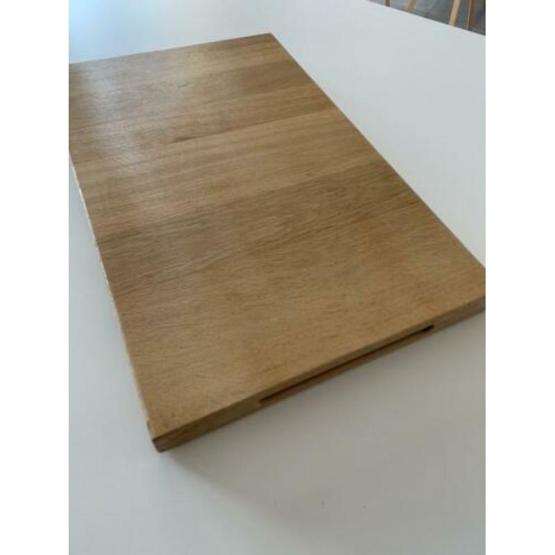 Massief eikenhouten snijplank/hakblok (NIEUW)
