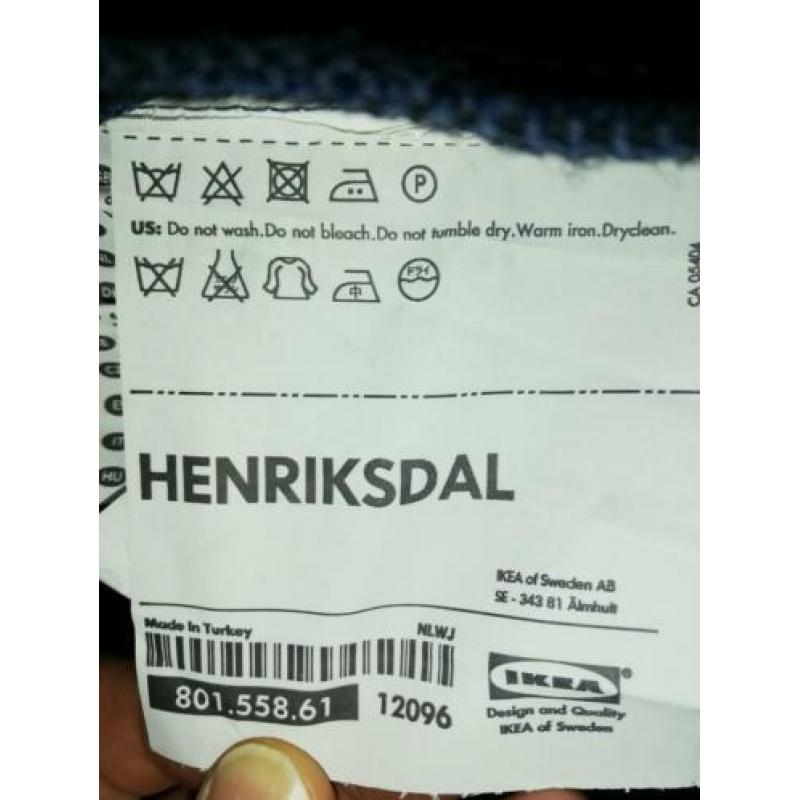 4x ikea HENRIKSDAL stoel, of stoelhoes, blauw (Sanne blauw)
