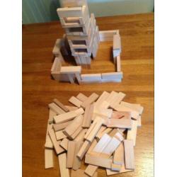 Bouw blokjes van hout 3 sets (veel) Jenga Tumble Tower