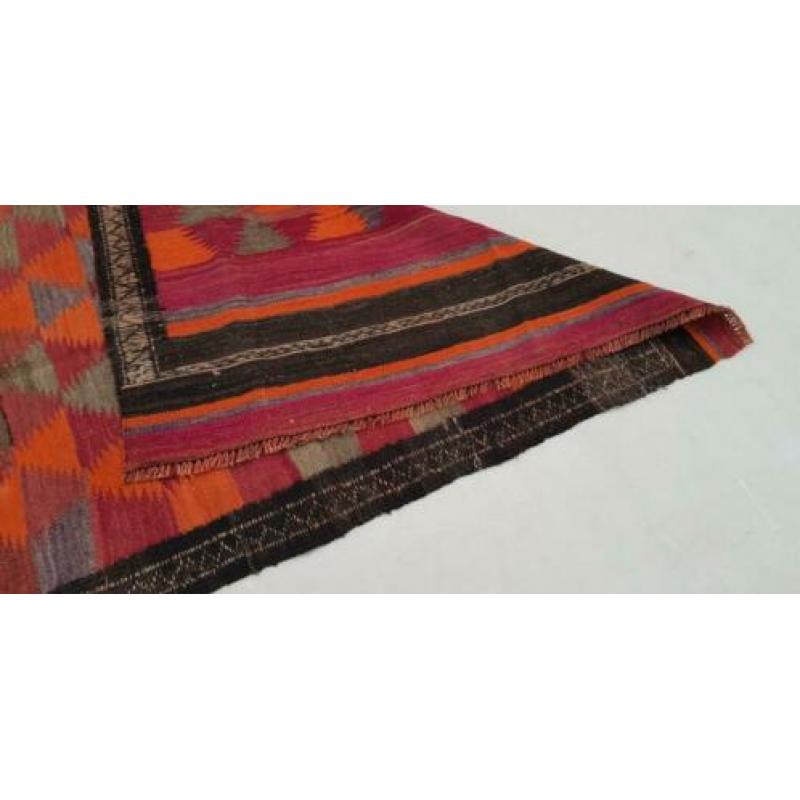 Vintage kelim kleed loper 306x104 cm vloerkleed tapijt kelim