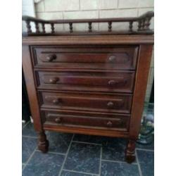 noten lade kast met 4 lade met rek (hendry deux styl rek)