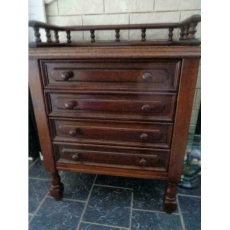 noten lade kast met 4 lade met rek (hendry deux styl rek)