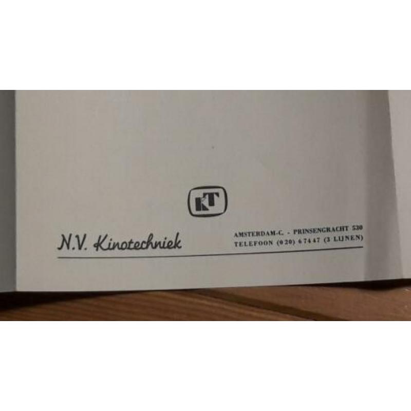 N.v. kinotechniek, opname apparatuur.