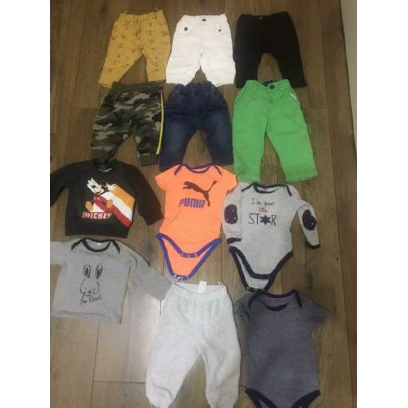 Nette jongens kleding pakket maat 68 bestaand uit 12 stuks