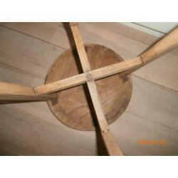 vintage kruk prachtig doorleefd hout 48cm hoog