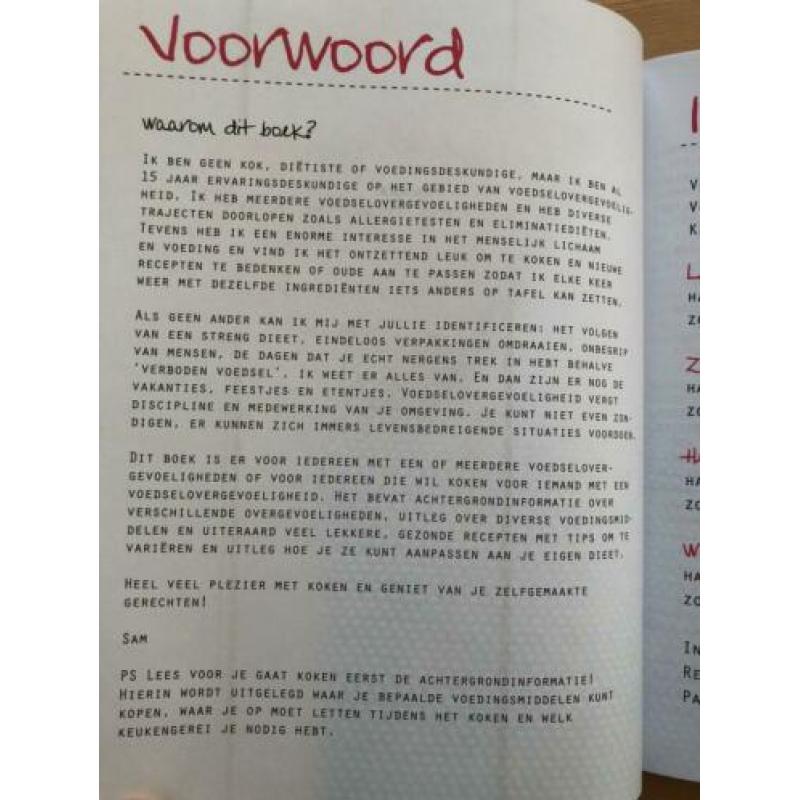Kookboek bij voedsel overgevoeligheid