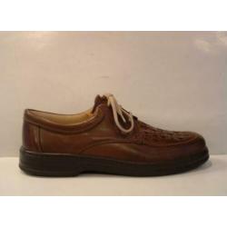 Bruin leren veterschoen 44