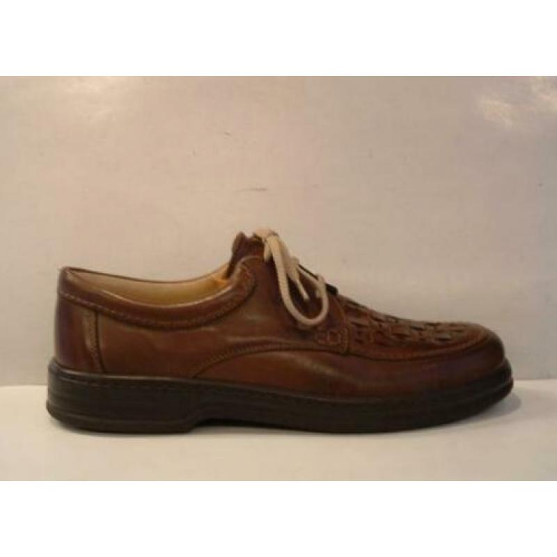 Bruin leren veterschoen 44