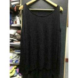 Zwart dames off shoulder top , maat: l/xl