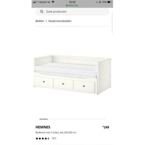Uitschuifbaar Hemnes bed Ikea