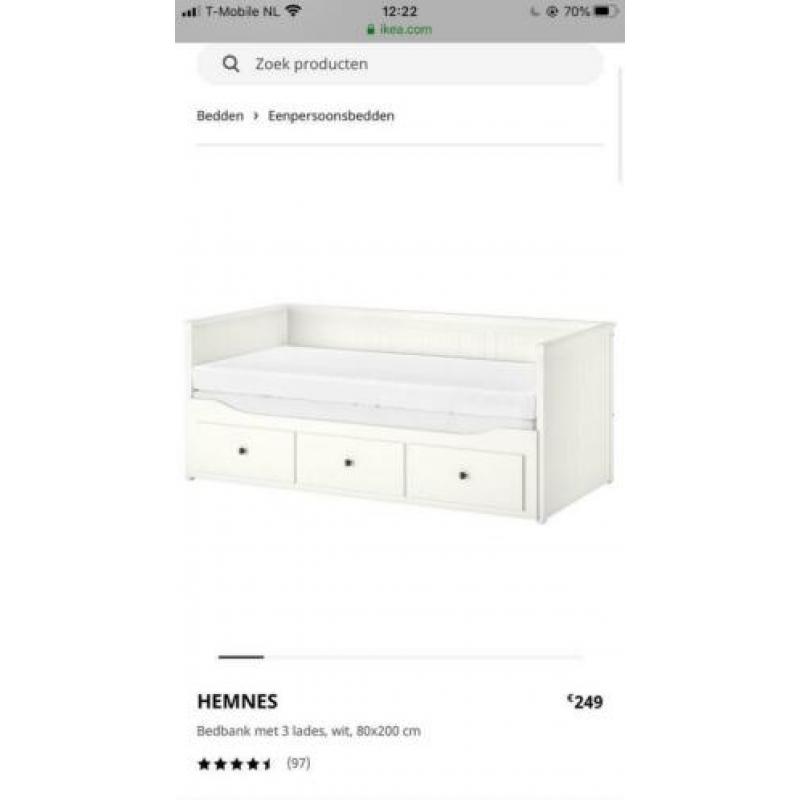 Uitschuifbaar Hemnes bed Ikea