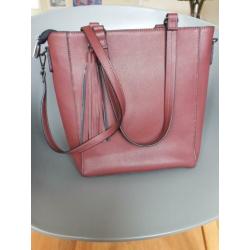 Mooie bordeaux rode trendy tas