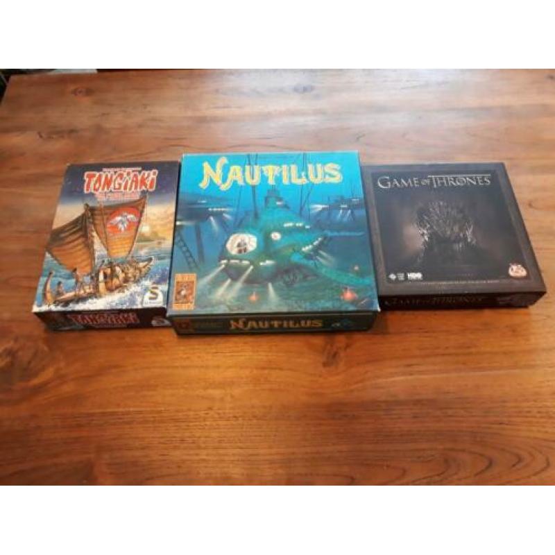 Bordspellenset 3 stuks (p.s. €7,50-€10) oa Nautilus,Tongiaki