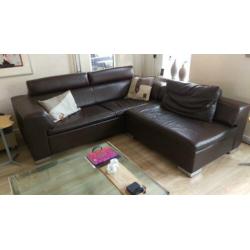 Leolux 3-zits bank + loungebank; Howlazy