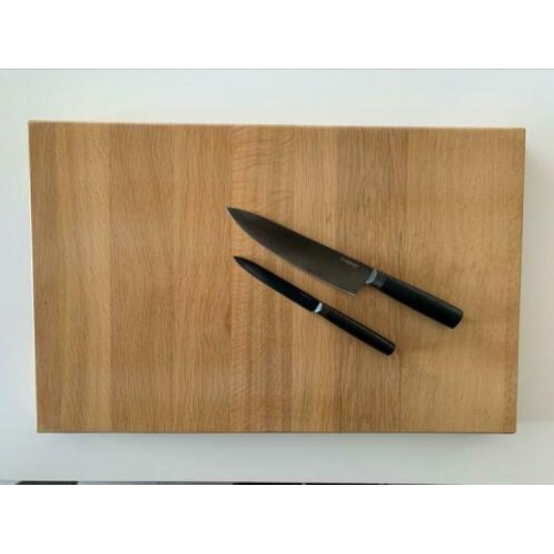 Massief eikenhouten snijplank/hakblok (NIEUW)